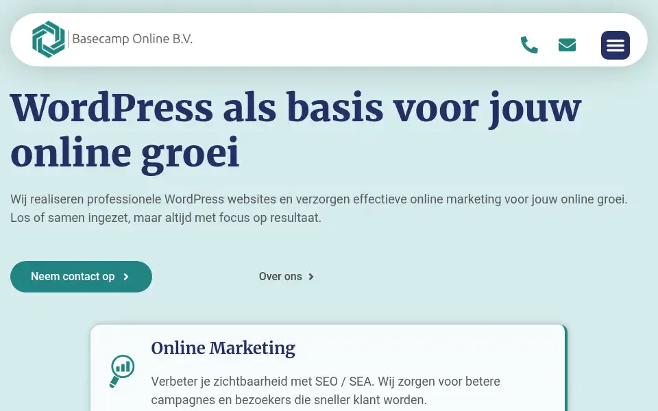 Screenshot of basecamp-online.nl