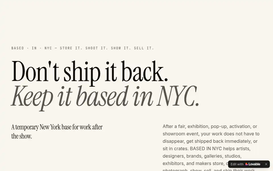 Screenshot of basednyc.com