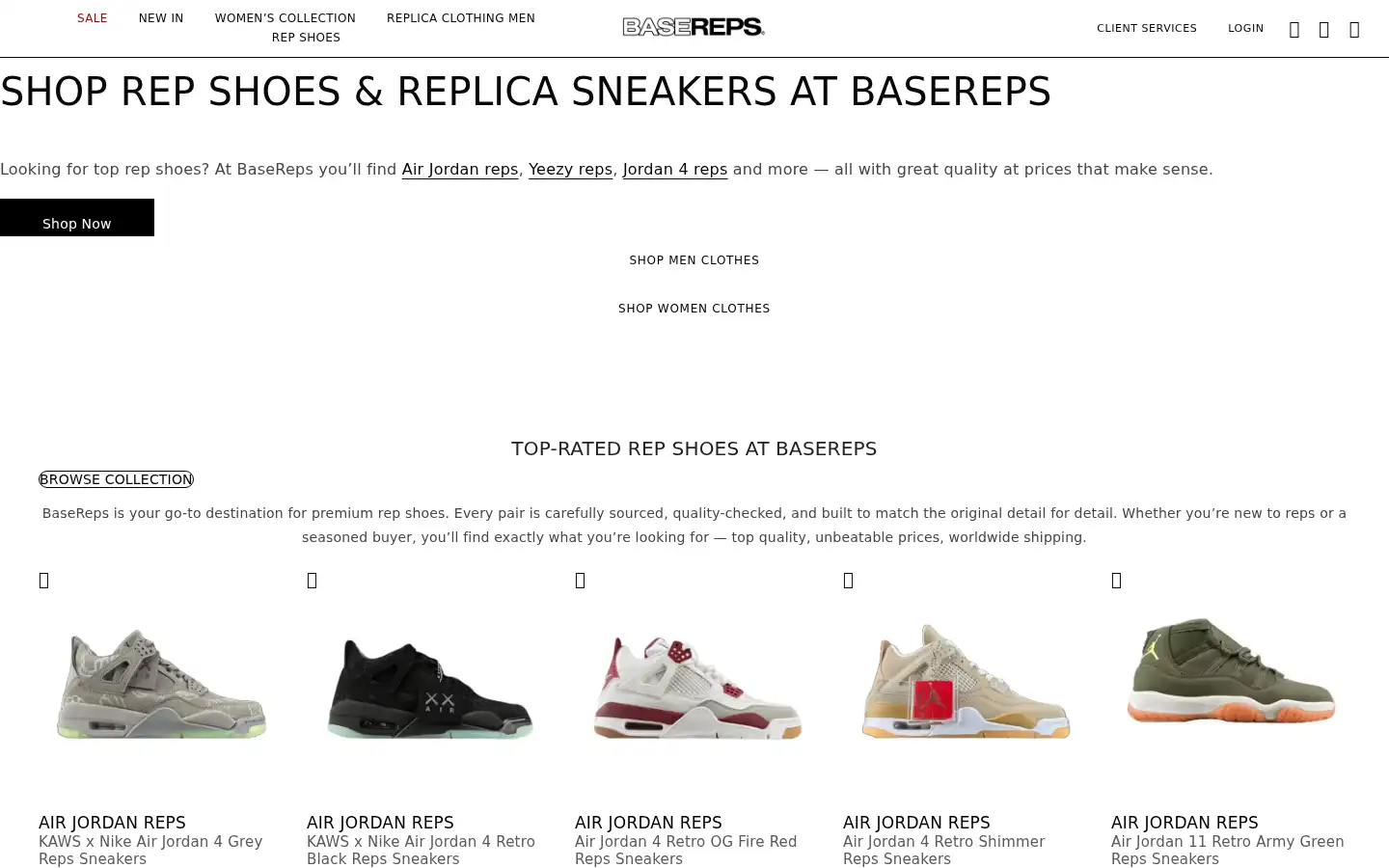 Screenshot of basereps.com
