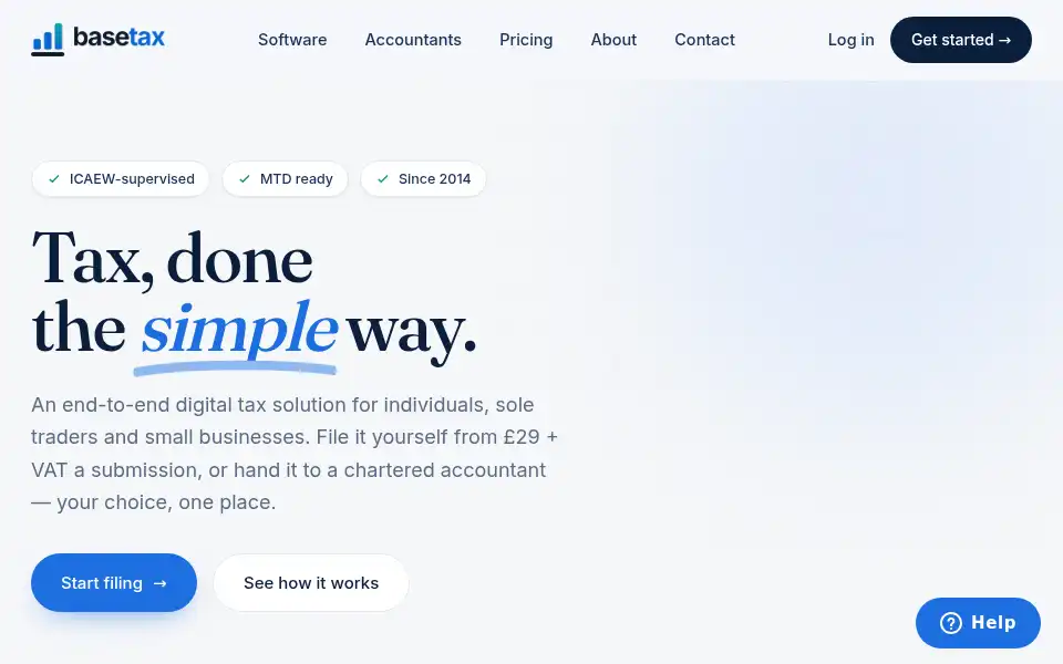 Screenshot of basetax.co.uk