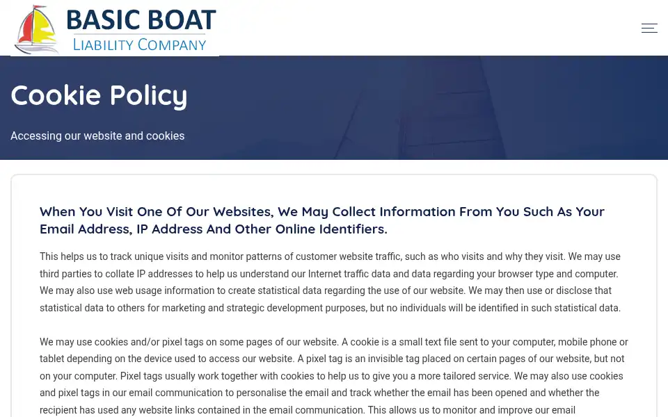 Screenshot of basic-boat.com