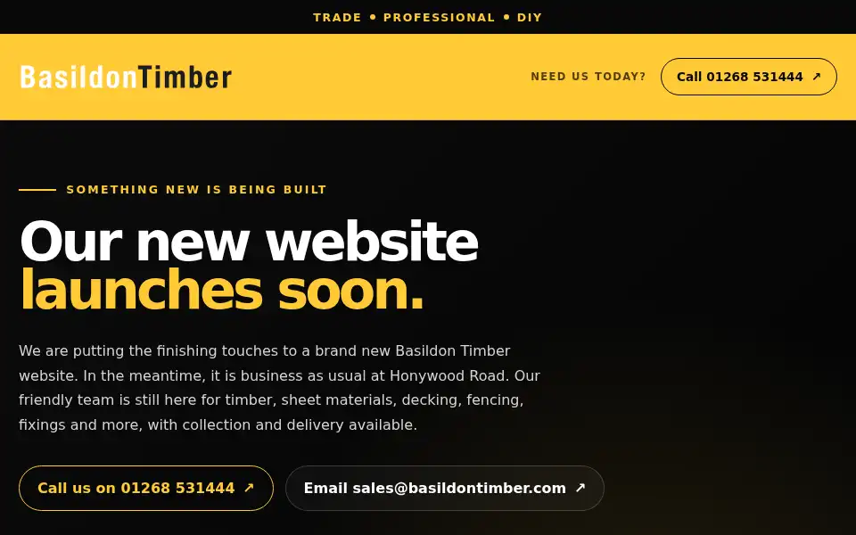 Screenshot of basildontimber.com