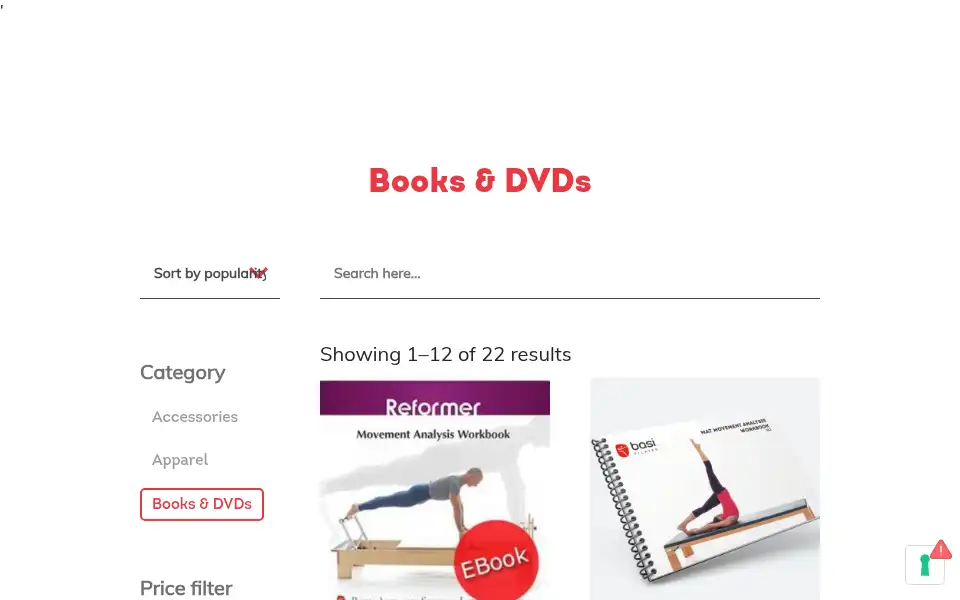 Screenshot of basipilates.com