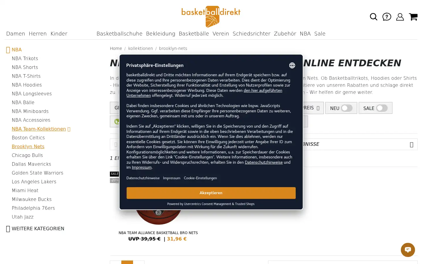 Screenshot of basketballdirekt.de