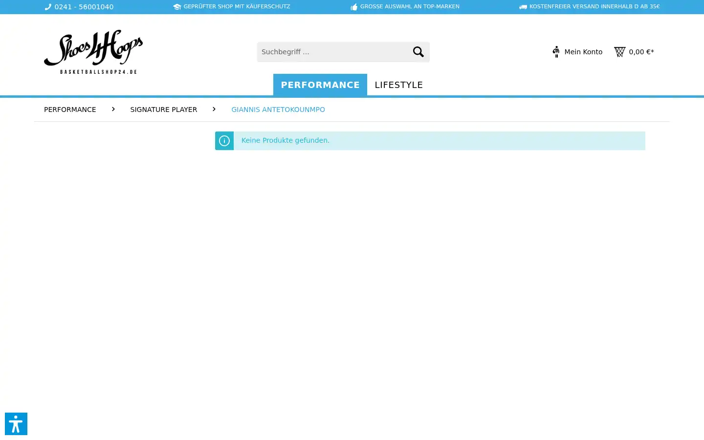 Screenshot of basketballshop24.de