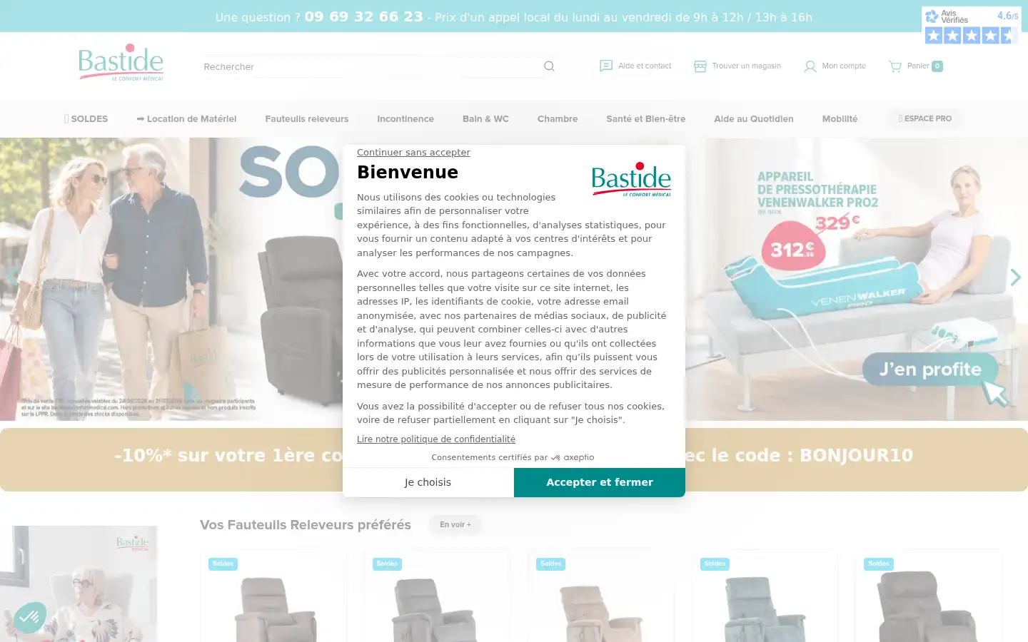 Screenshot of bastideleconfortmedical.com