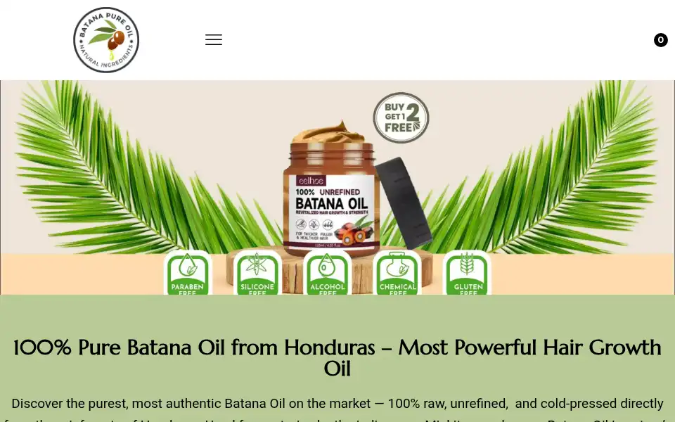 Screenshot of batanapureoil.com
