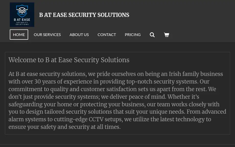 Screenshot of bateasesecuritysolutions.com