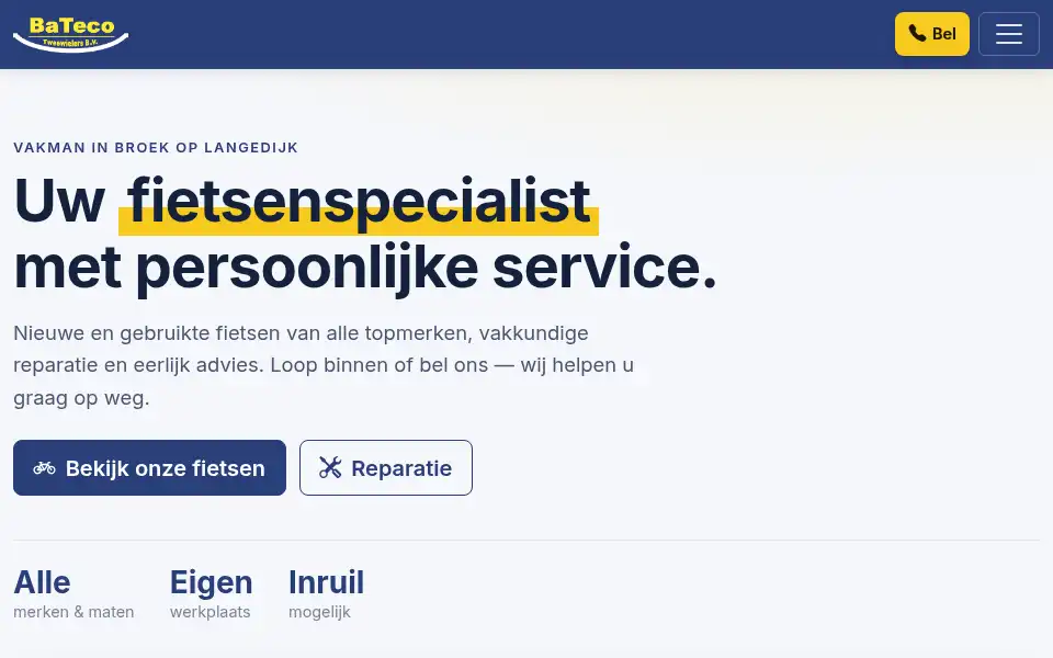 Screenshot of bateco.nl