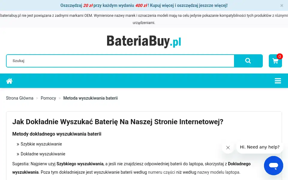 Screenshot of bateriabuy.pl