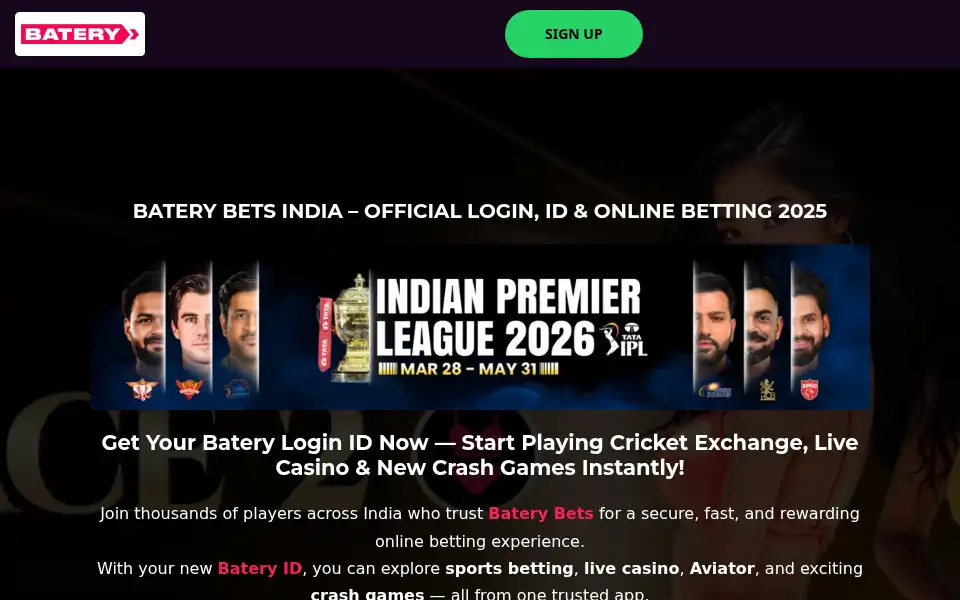 Screenshot of batery-bets.net