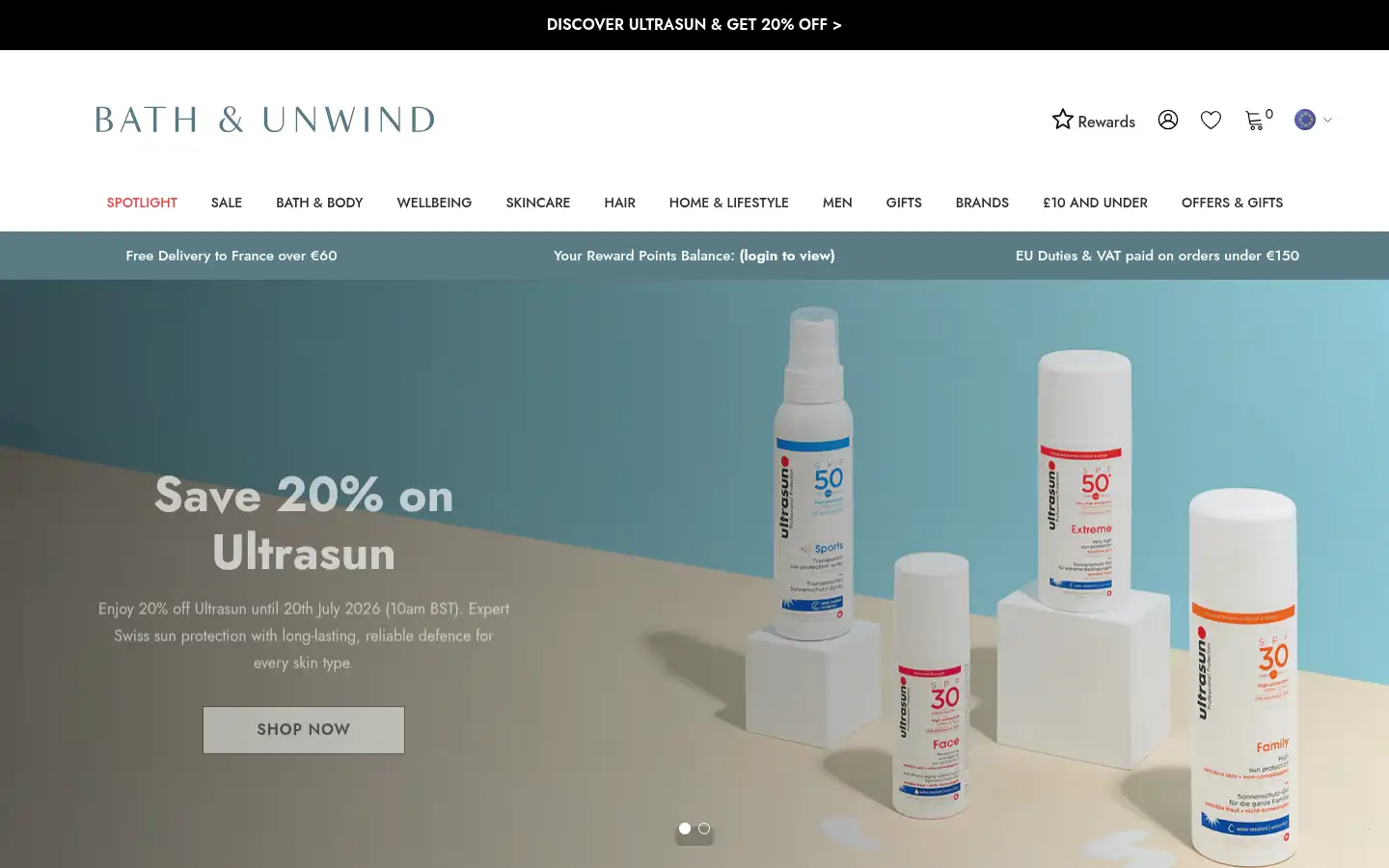 Screenshot of bathandunwind.com