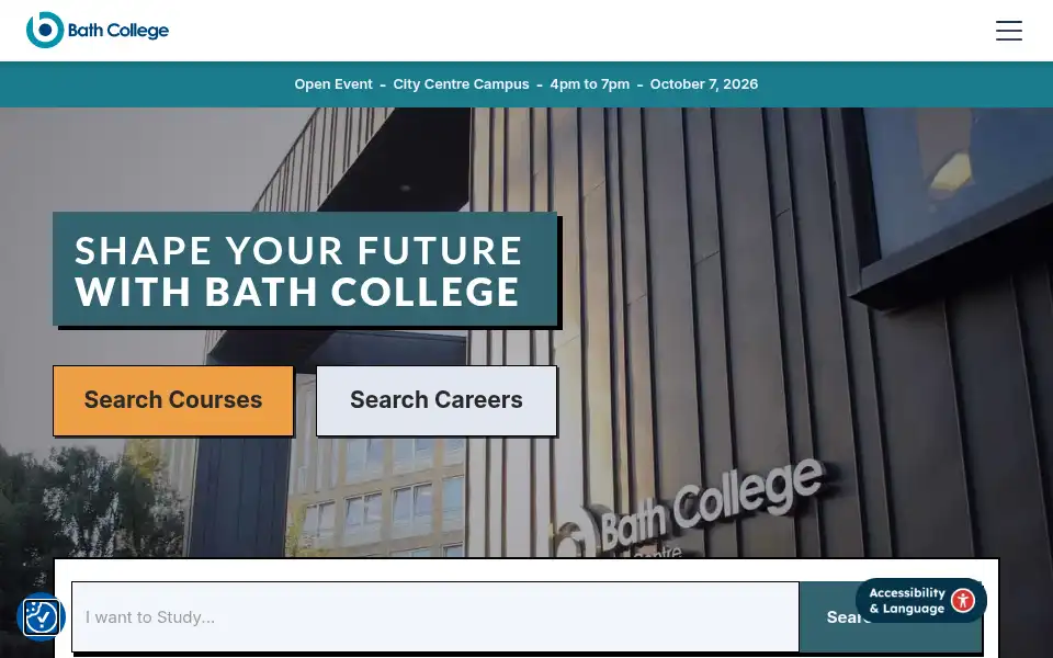 Screenshot of bathcollege.ac.uk