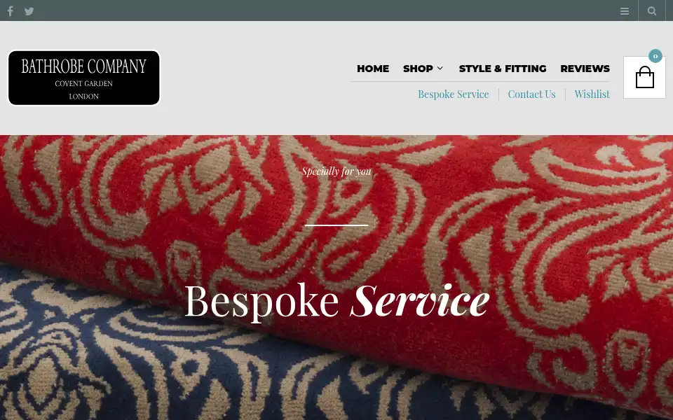 Screenshot of bathrobe.co.uk