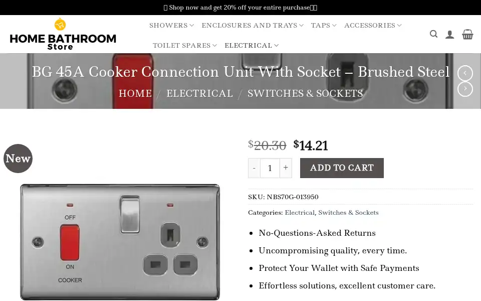 Screenshot of bathroomgoodsstore.com