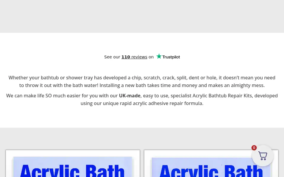 Screenshot of bathtubrepair.co.uk