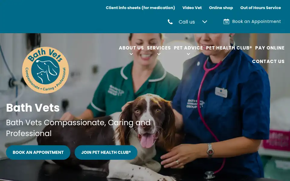 Screenshot of bathvetgroup.co.uk