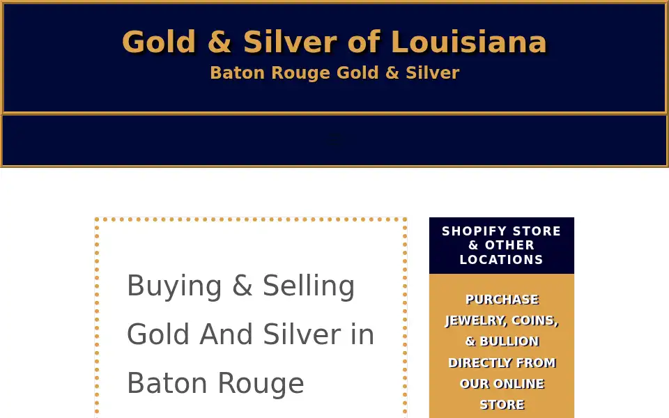 Screenshot of batonrougegoldandsilver.com