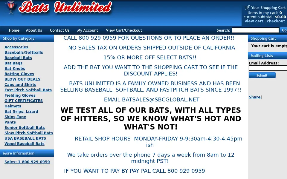 Screenshot of batsunlimited.com