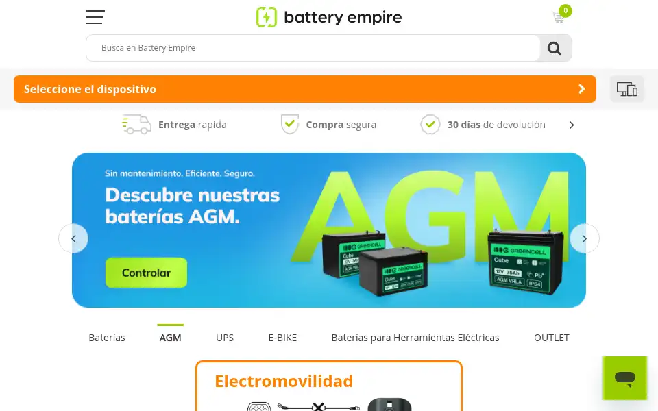 Screenshot of batteryempire.es