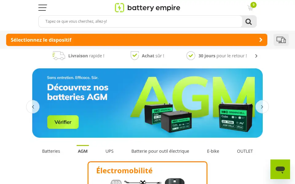 Screenshot of batteryempire.fr