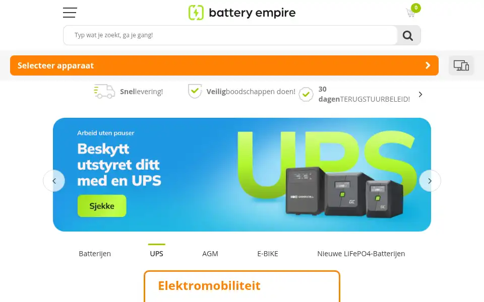 Screenshot of batteryempire.nl