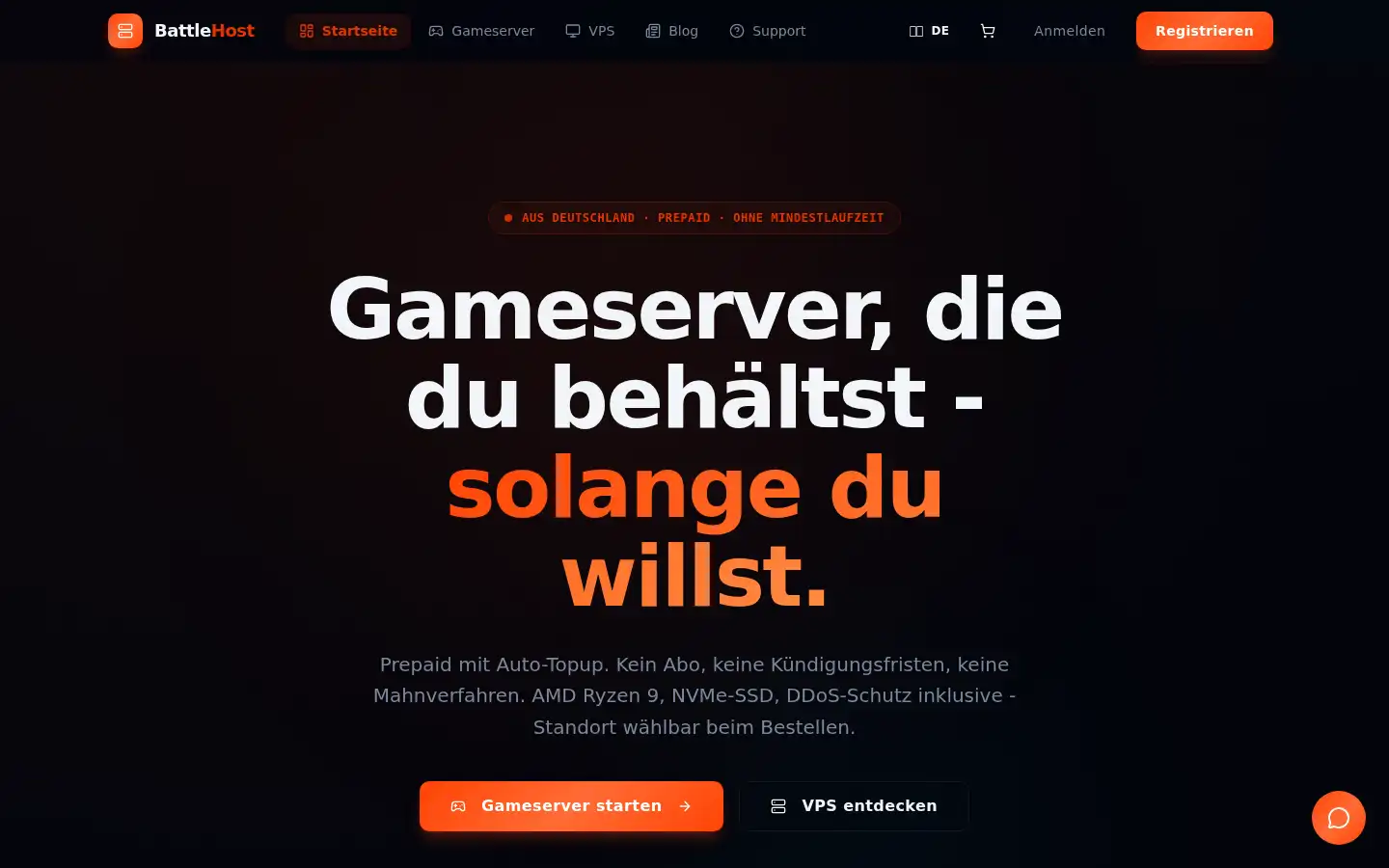 Screenshot of battle-host.com
