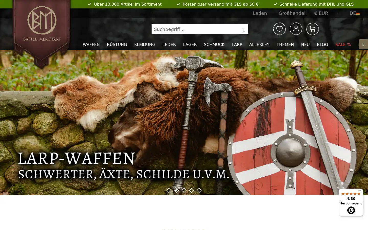 Screenshot of battlemerchant.com