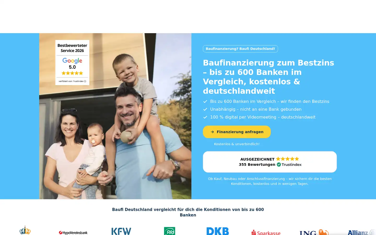 Screenshot of baufi-deutschland.de