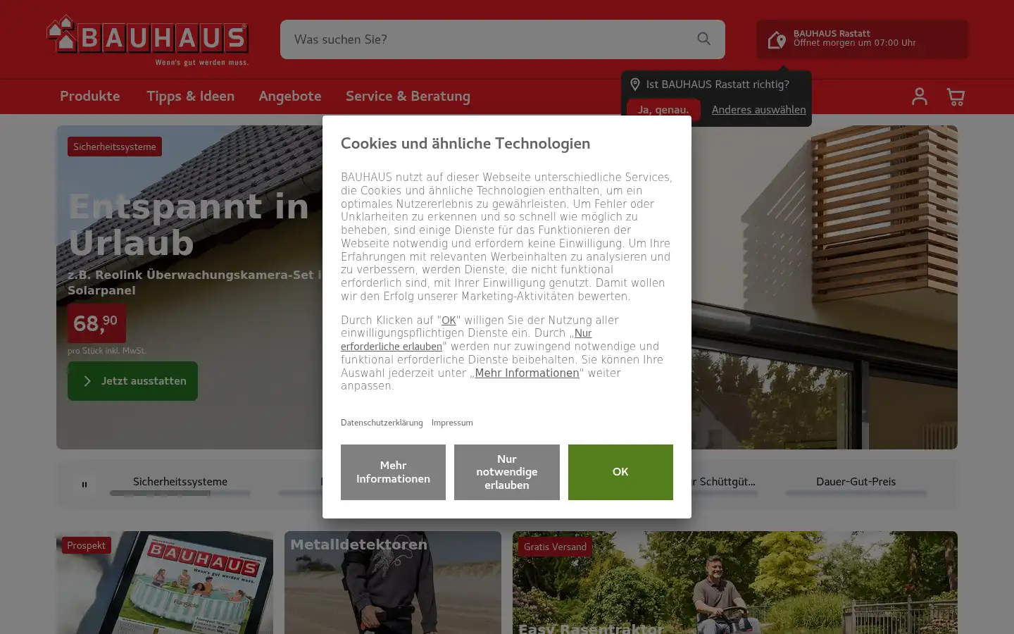 Screenshot of bauhaus.info