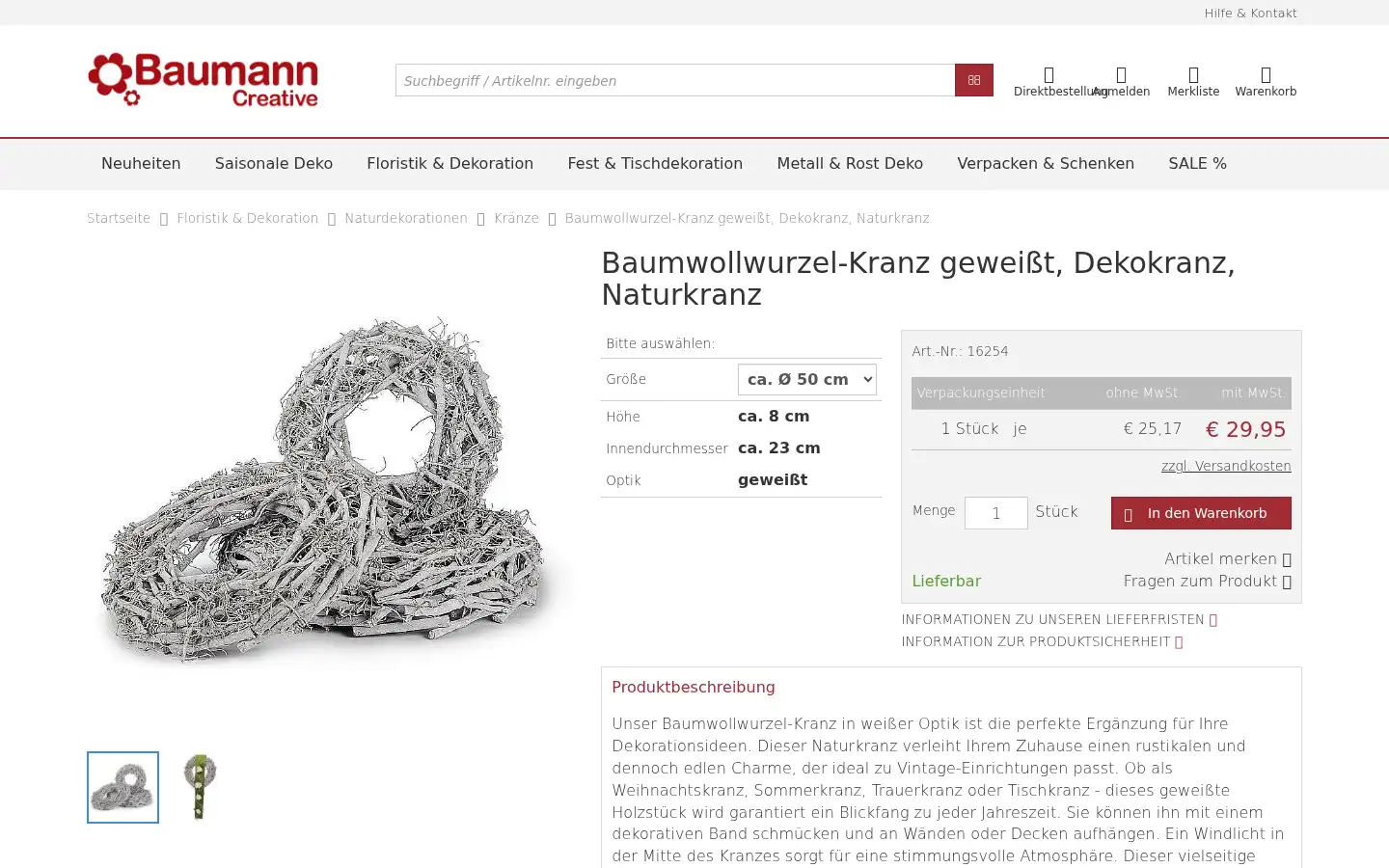 Screenshot of baumann-creative.de