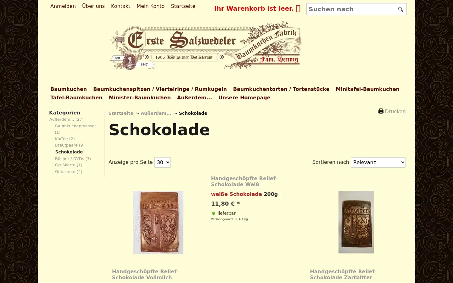 Screenshot of baumkuchen-salzwedel.de