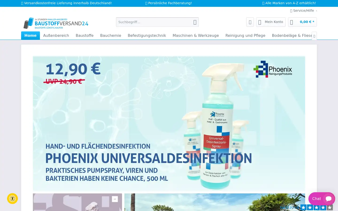 Screenshot of baustoffversand24.de