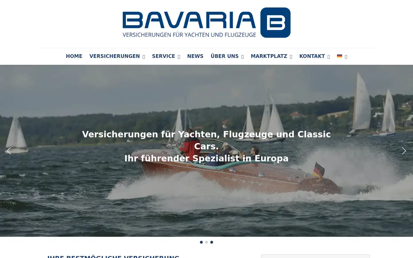 Screenshot of bavaria-ag.de