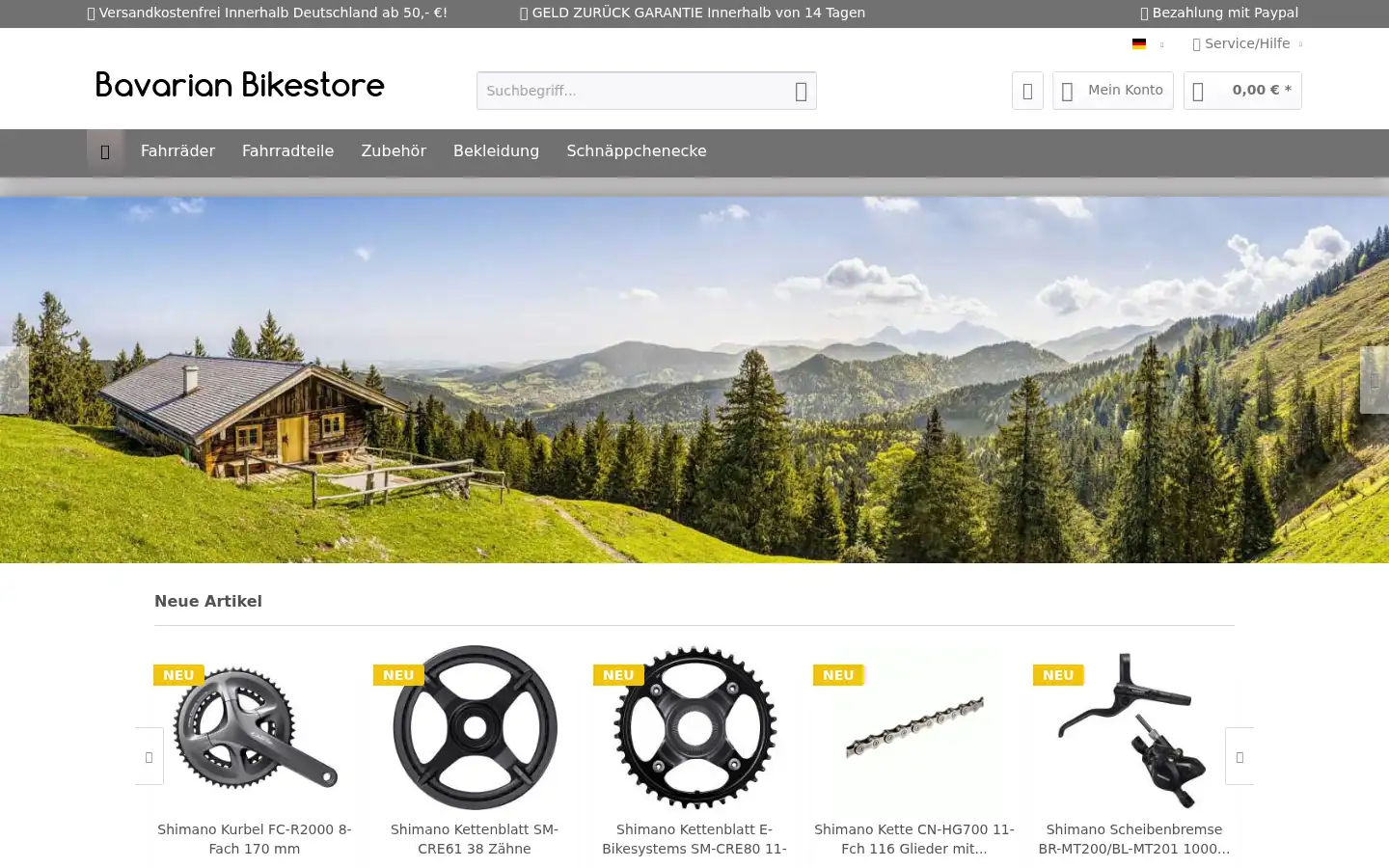 Screenshot of bavarian-bikestore.de