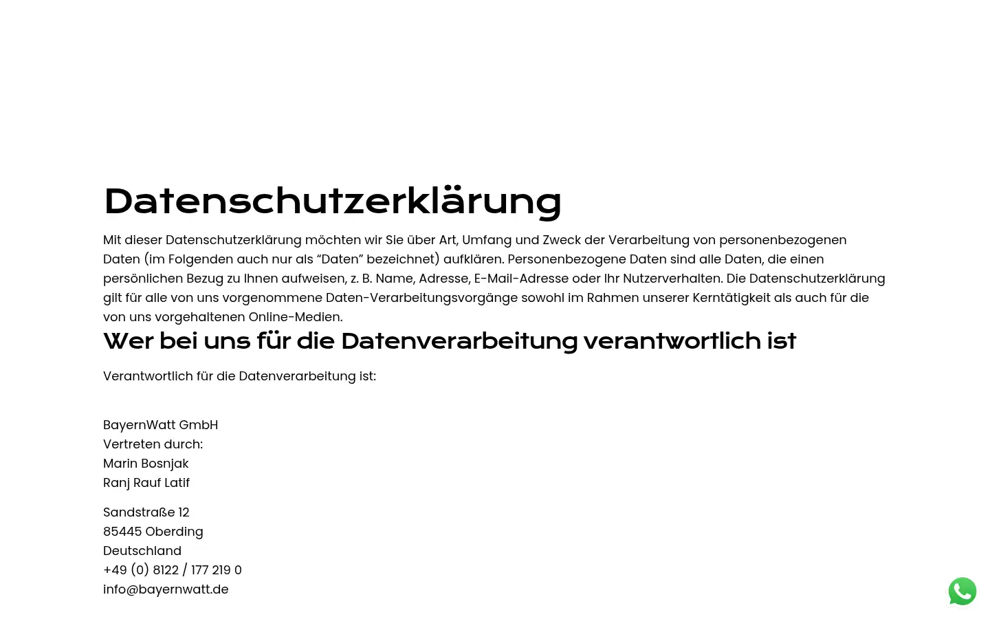 Screenshot of bayernwatt.de