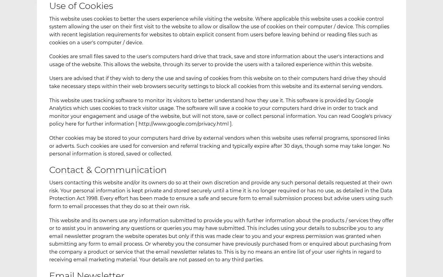 Screenshot of baylissexecutivetravel.co.uk