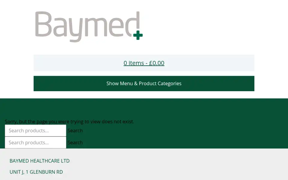 Screenshot of baymed.co.uk
