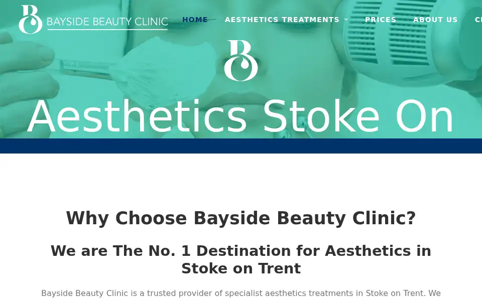 Screenshot of baysidebeautyclinic.com