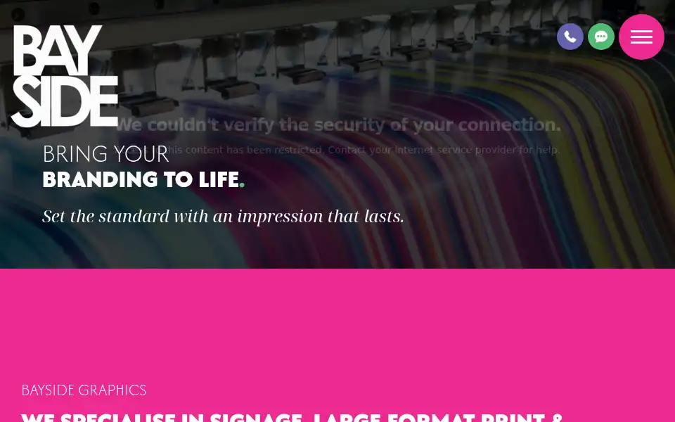 Screenshot of baysidegraphics.co.uk
