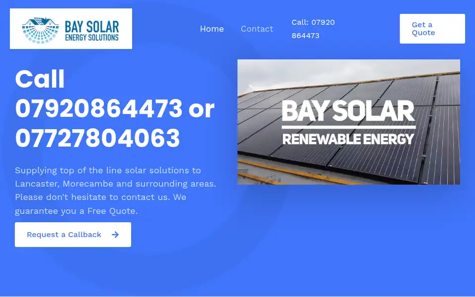 Screenshot of baysolar.co.uk