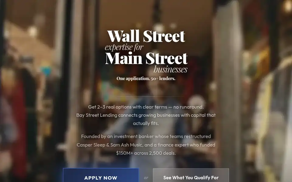 Screenshot of baystreetlending.com