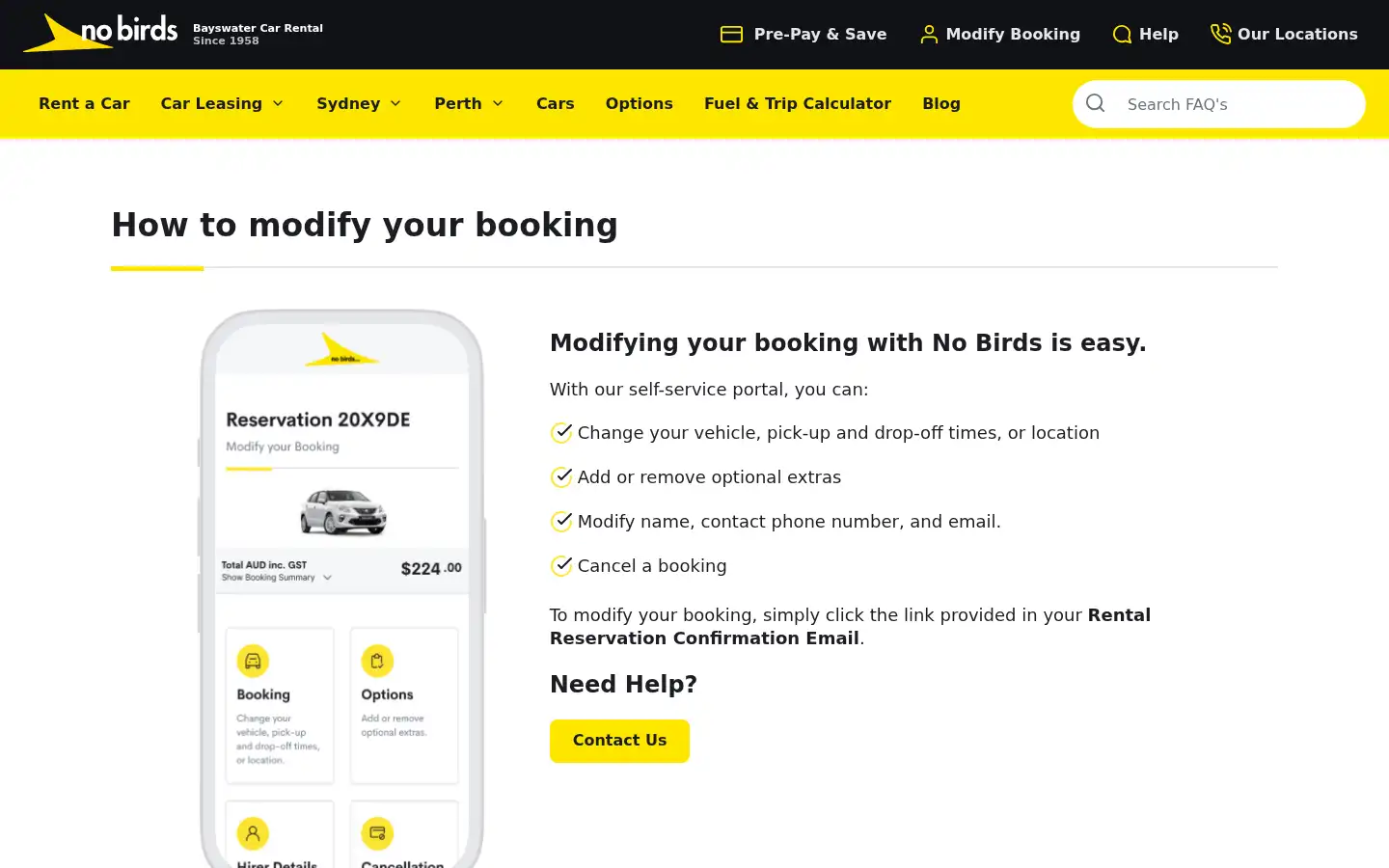 Screenshot of bayswatercarrental.com.au