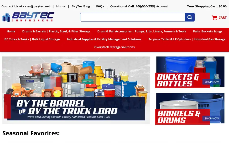 Screenshot of bayteccontainers.com