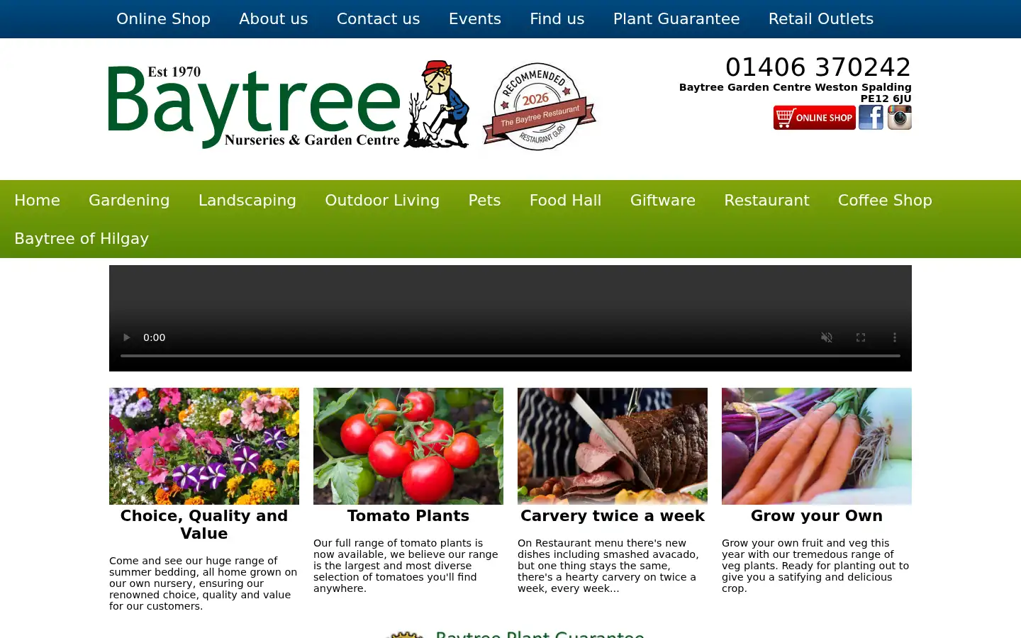 Screenshot of baytree-gardencentre.com