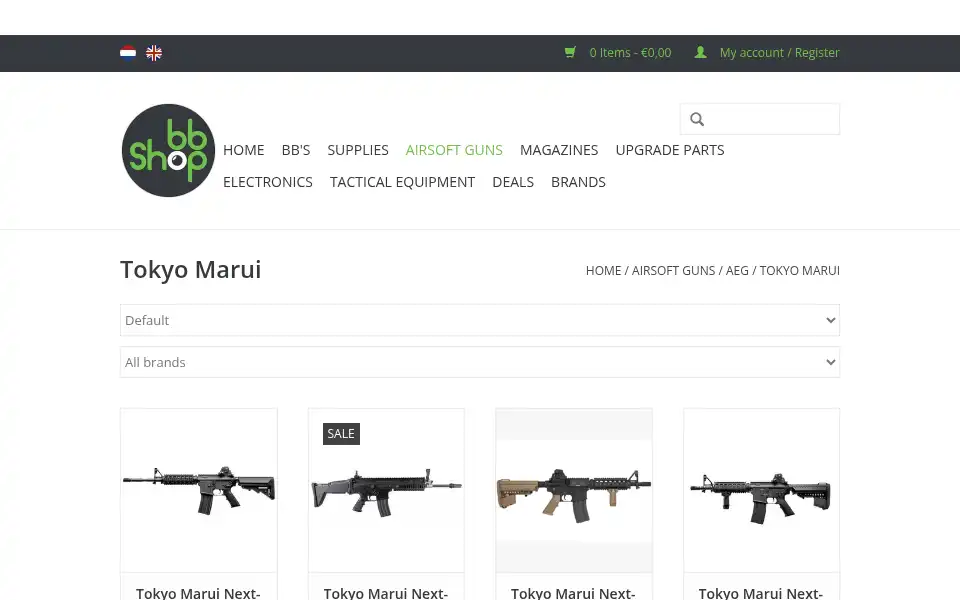 Screenshot of bb-shop.be