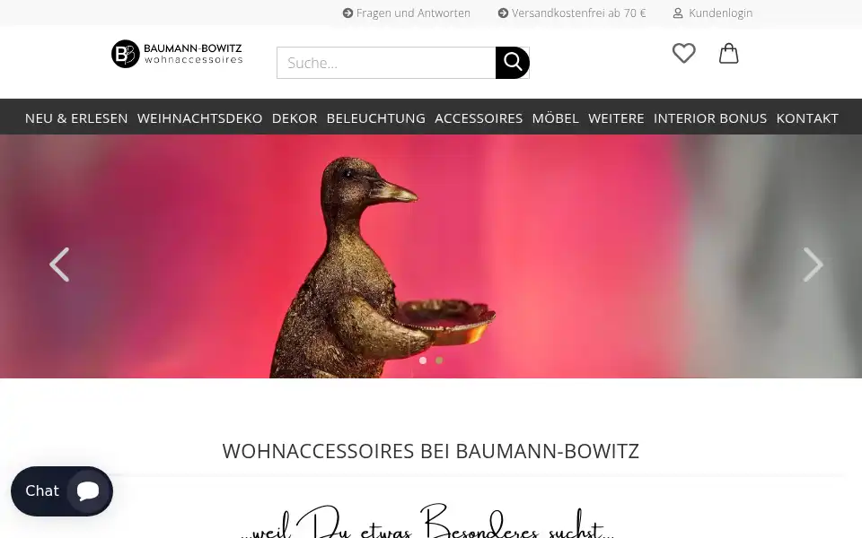Screenshot of bb-wohnaccessoires.de