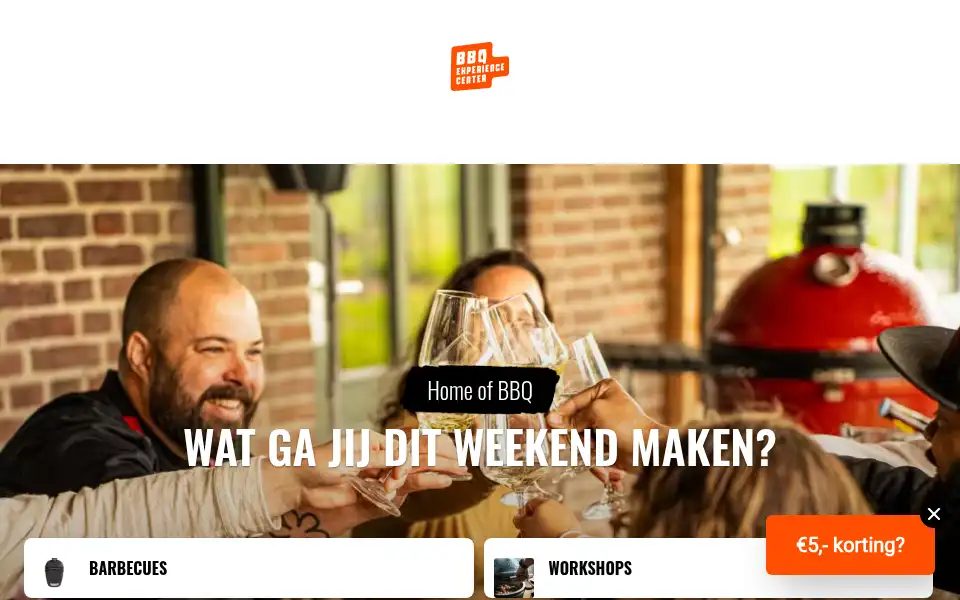 Screenshot of bbqexperiencecenter.nl
