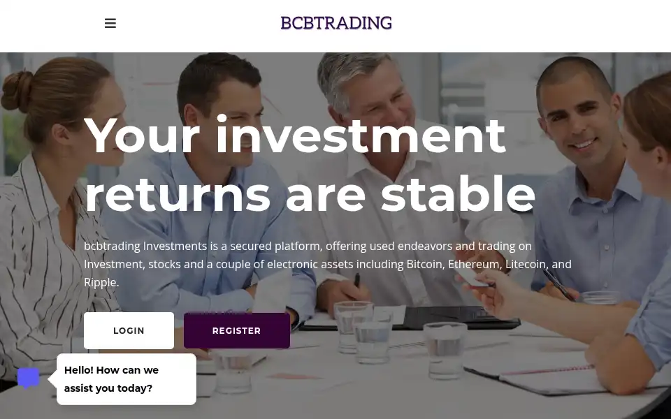 Screenshot of bcbtrading.com