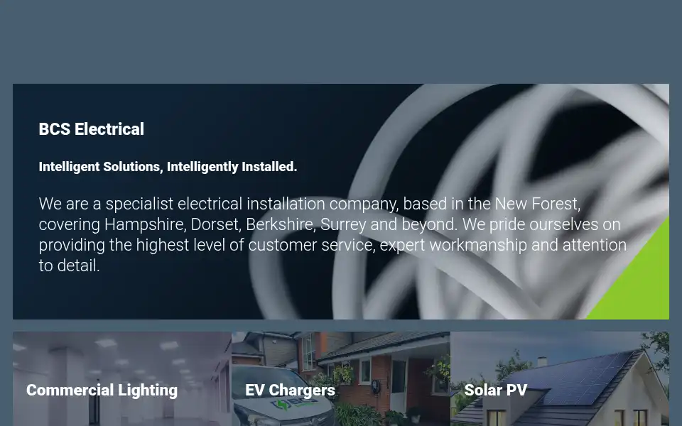 Screenshot of bcs-electrical.co.uk